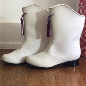White Majorette Boots with tassels